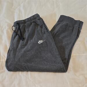 Nike Mens XL Dark Gray Joggers 100% Cotton Drawstring Pockets
